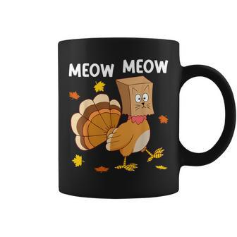 Thanksgiving Turkey Cat Meow Thanksgiving Coffee Mug | Mazezy