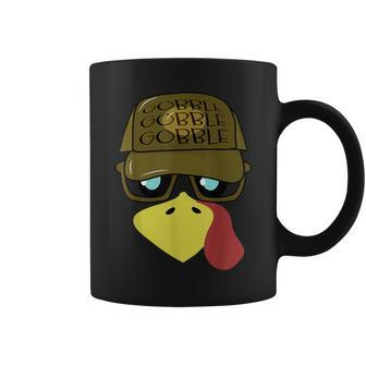 Thanksgiving Turkey Face With Sunglasses Turkey Face Coffee Mug - Thegiftio UK