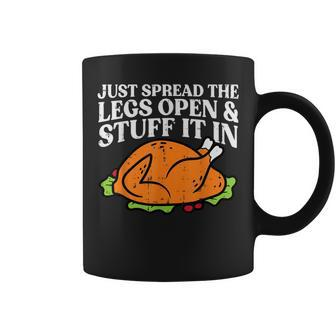 Thanksgiving Turkey Just Spread Legs Stuff Adult Women Coffee Mug | Mazezy
