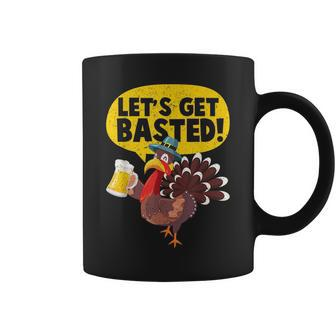 Thanksgiving Turkey Party Group Lets Get Basted Gifts For Turkey Lovers Funny Gifts Coffee Mug | Mazezy