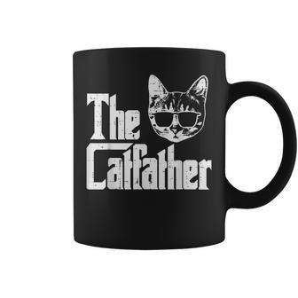 The Catfather Funny Cat Dad Fathers Day Movie Pun Papa Men Coffee Mug