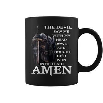 The Devil Saw Me With My Head Down And Thought Hed Won Coffee Mug | Mazezy DE