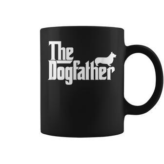 The Dogfather Pembroke Welsh Corgi Dog Father Dad Coffee Mug | Mazezy