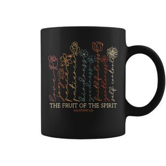 The Fruit Of The Spirit Galatians 522 Floral Christian Coffee Mug | Mazezy