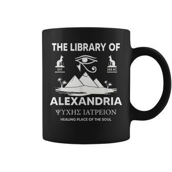 The Library Of Alexandria - Ancient Egyptian Library Coffee Mug | Mazezy