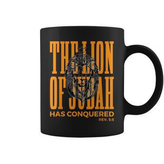The Lion Of Judah Has Conquered - Christian Faith Bible Coffee Mug | Mazezy