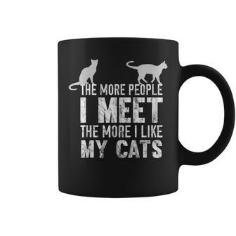The More People I Meet The More I Like My Cats Coffee Mug - Thegiftio UK