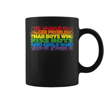 The World Has Bigger Problems Gay Pride Lgbtq Pride Rainbow Coffee Mug | Mazezy