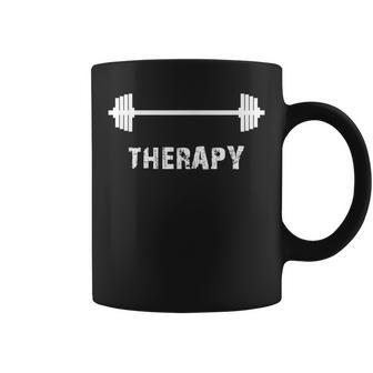 Therapy Dumbell Funny Weightlifting Weightlifting Funny Gifts Coffee Mug | Mazezy