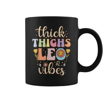 Thick Thighs Leo Vibes Zodiac Sign July August Birthday Leo Coffee Mug - Thegiftio UK