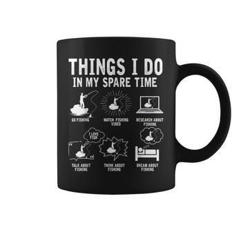 Things I Do In My Spare Time Fishing Rod Funny Fisherman Fishing Rod Funny Gifts Coffee Mug | Mazezy UK