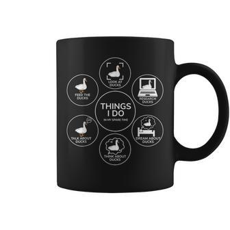 Things I Do In My Spare Time Funny Duck Lover Coffee Mug | Mazezy