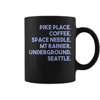Things Of Seattle Pike Place Coffee Space Needle Coffee Mug | Mazezy