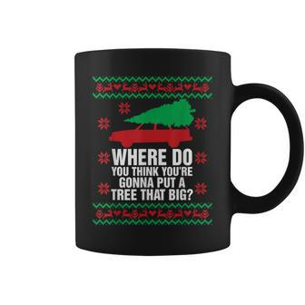 Where Do You Think You're Christmas Couple Matching Family Coffee Mug - Seseable