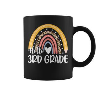 Third Grade Rainbow Team Hello 3Rd Grade Rocks Squad Teacher Coffee Mug - Seseable