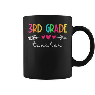 Third Grade Teacher Retro Groovy Vintage Back To School Coffee Mug - Seseable