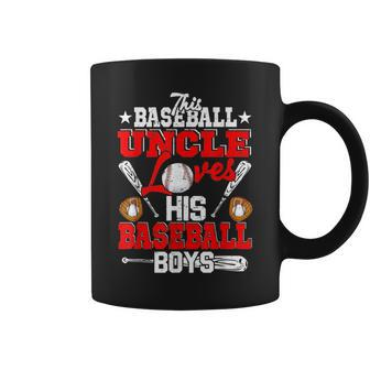 This Baseball Uncle Loves His Baseball Boys Matching Family Coffee Mug | Mazezy