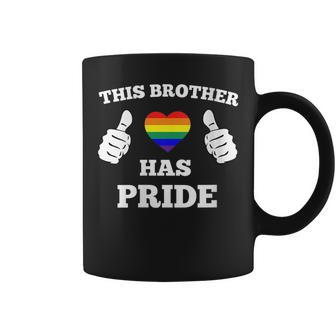 This Brother Has Pride Lgbt Gay Pride Sibling Rainbow Heart Coffee Mug | Mazezy