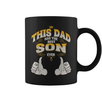 This Dad Has The Best Son Ever Funny Fathers Day From Son Coffee Mug - Seseable