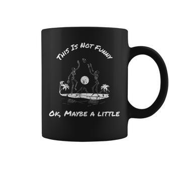 This Is Not Funny Skeleton Skull Sarcastic Occult Pun Joke Coffee Mug | Mazezy