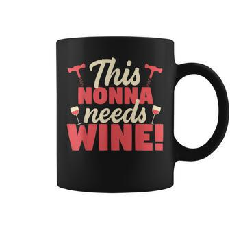 This Nonna Needs Wine Funny Italian Grandma Gift Coffee Mug | Mazezy