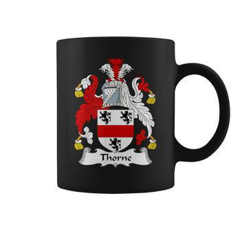 Thorne Coat Of Arms Family Crest Coffee Mug | Mazezy