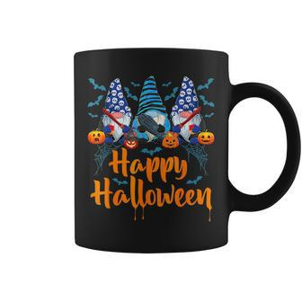 Three Gnomes Happy Halloween Pumpkin Ghost Costume Coffee Mug - Thegiftio UK