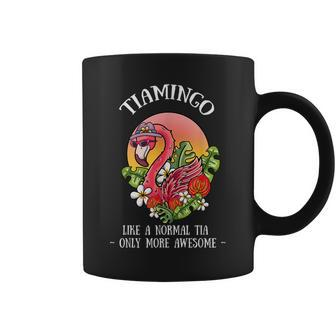 Tiamingo Tia Flamingo Lover Auntie Aunt Flamingo Funny Gifts Coffee Mug | Mazezy