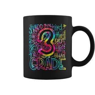 Tie Dye 3Rd Grade Typography Team Third Grade Teacher Coffee Mug - Monsterry
