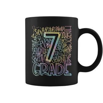 Tie Dye 7Th Grade Typography Students Teacher Back To School Coffee Mug | Mazezy DE