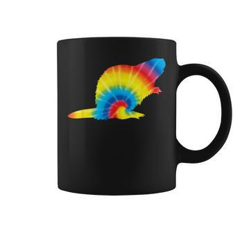 Tie Dye Beaver Rainbow Print Rodent Kit Hippie Peace Gift Coffee Mug | Mazezy