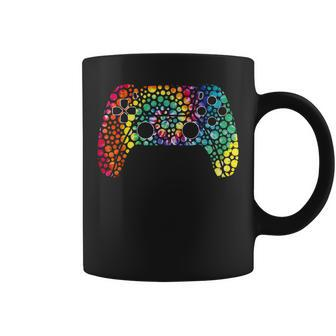 Tie Dye Polka Dot Video Game Happy Dot Day For Boys Coffee Mug - Seseable