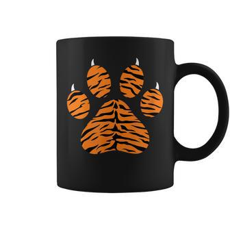 Tiger Print Paw T Tiger Stripes Fierce Jungle Coffee Mug | Mazezy