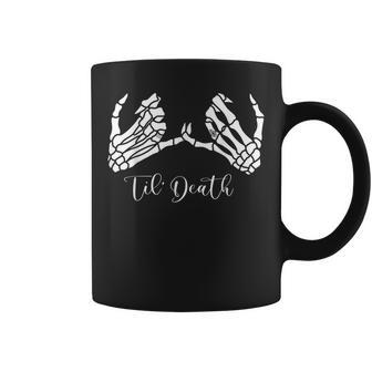 Till Death Skeleton Hands Couple Bride Halloween Wedding Coffee Mug - Thegiftio UK