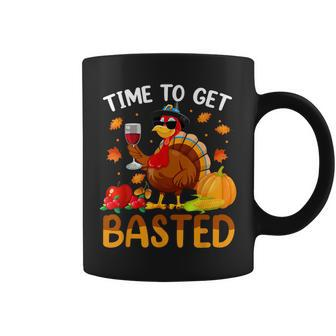 Time To Get Basted Cool Turkey Thanksgiving Drinking Coffee Mug | Mazezy