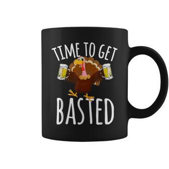 Time To Get Basted Beer Thanksgiving Turkey Coffee Mug - Seseable