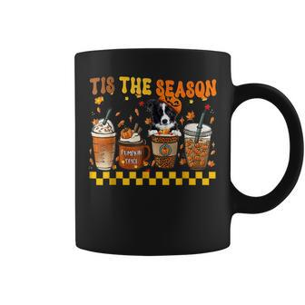 Tis' The Season Coffee Pumpkin Border Collie Halloween Fall For Coffee Lovers Coffee Mug | Mazezy