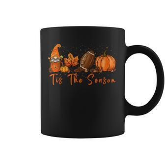 Tis The Season Pumpkin Leaf Latte Fall Thanksgiving Football Coffee Mug - Thegiftio UK