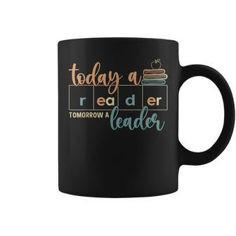Today A Reader Tomorrow A Leader Science Of Reading Literacy Coffee Mug | Mazezy