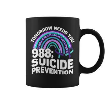 Tomorrow Needs You 988 Suicide Prevention Awareness Rainbow Coffee Mug - Seseable