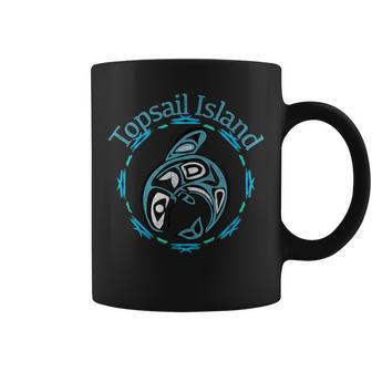 Topsail Island Vintage Tribal Fish Coffee Mug | Mazezy
