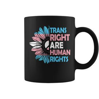 Trans Right Are Human Rights Transgender Lgbtq Sunflower Coffee Mug | Mazezy