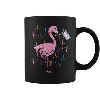 Transgender Flag Flamingo Lgbt Trans Pride Stuff Animal Coffee Mug | Mazezy