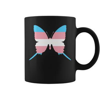 Transgender Flag Trans Pride Butterfly Lover Ftm Mtf Coffee Mug | Mazezy