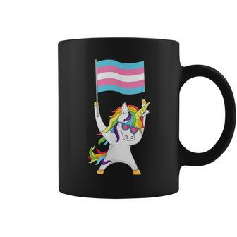 Transgender Flag Unicorn Trans Pride Lgbtqia Nonbinary Ftm Coffee Mug | Mazezy