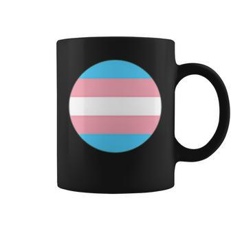 Transgender Pride Flag Circle Discreet Trans Lgbtq Ftm Mtf Coffee Mug | Mazezy
