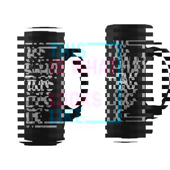 Transgender Pride Flag Lgbtq This Is What Trans Looks Like Coffee Mug - Thegiftio