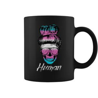 Transgender Skull Girl Halloween Trans Pride Human Mtf Ftm Coffee Mug | Mazezy