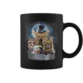Trash Animals Howling At The Moon - Funny Team Trash Coffee Mug - Seseable