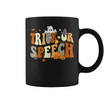 Trick Or Speech Therapy Slp Halloween Speech Therapist Coffee Mug - Monsterry CA